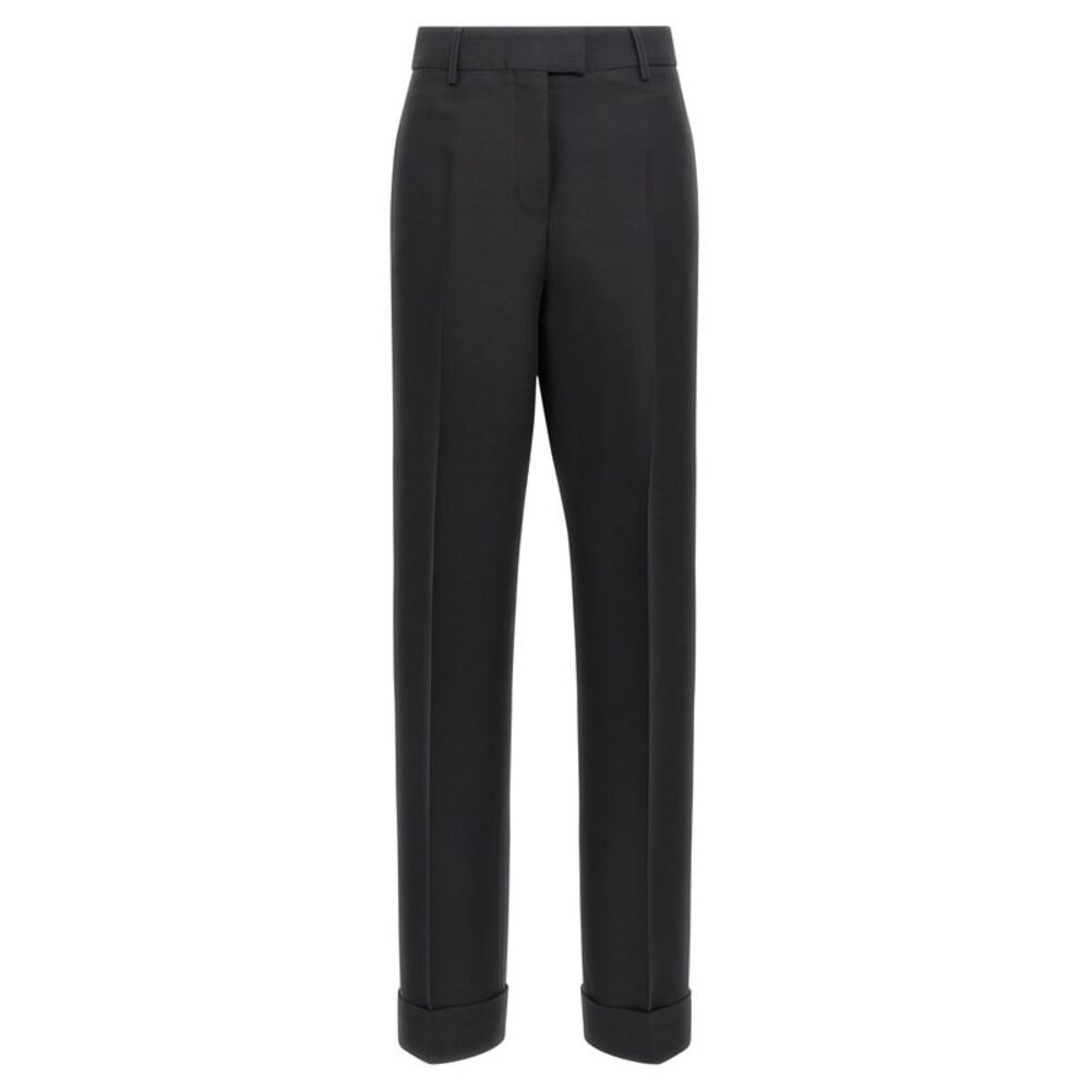 Ferragamo Black Viscose Dress Women's Pants